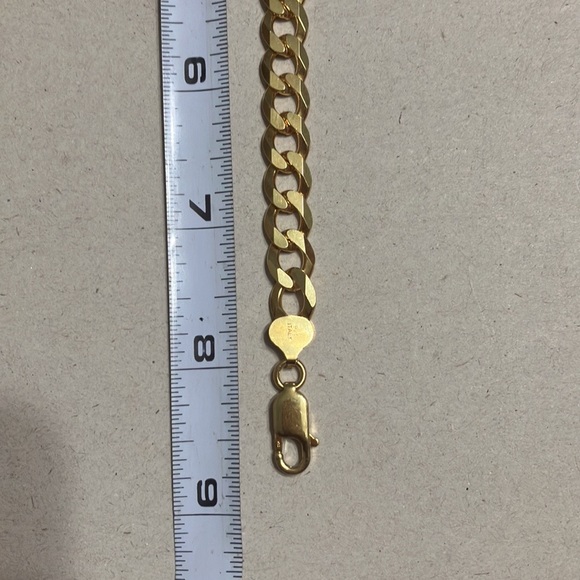 Sterling silver man’s bracelet gold tone - Picture 8 of 10